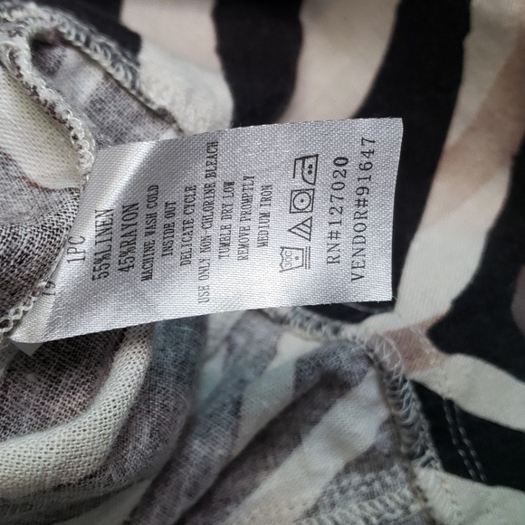 Metrostyle animal print linen blend button Long sleeve jacket size 16 - Picture 5 of 6
